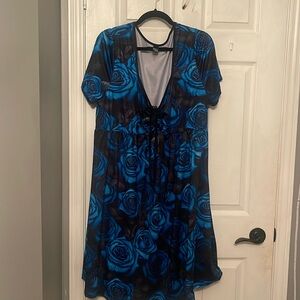 Blue floral dress